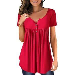 Women's Shirts Casual Blouse Short Sleeve